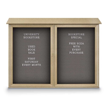 United Visual Products Indoor Enclosed Combo Board, 48"x36", White Frame/Black & Cinnabar UVCB4836W-BLACK-CINNABA